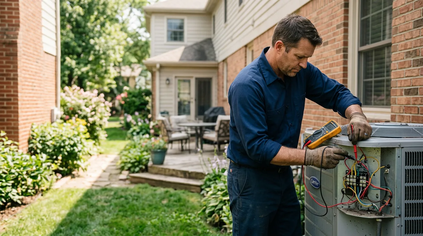 HVAC technician working near Johnson, KS